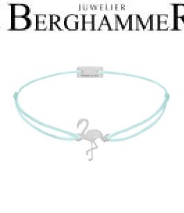 Filo Armband Textil Mint Flamingo 925 Silber rhodiniert 21203759