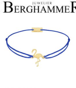 Filo Armband Textil Blitzblau Flamingo 925 Silber gelbgold vergoldet 21203785
