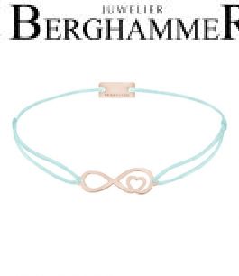 Filo Armband Textil Mint Infinity-Herz 925 Silber roségold vergoldet 21203879