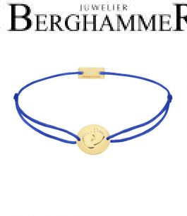 Filo Armband Textil Blitzblau 925 Silber gelbgold vergoldet 21203929