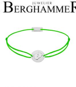 Filo Armband Textil Neon-Grün 925 Silber rhodiniert 21203963