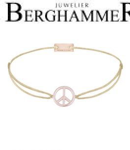 Filo Armband Textil Champagne Peace 925 Silber roségold vergoldet 21204086
