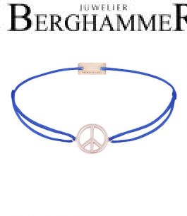 Filo Armband Textil Blitzblau Peace 925 Silber roségold vergoldet 21204098