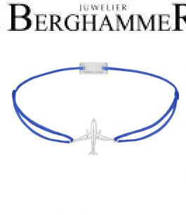 Filo Armband Textil Blitzblau Flugzeug 925 Silber rhodiniert 21204122