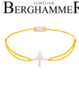 Filo Armband Textil Gelb Flugzeug 925 Silber roségold vergoldet 21204137