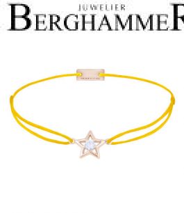 Filo Armband Textil Gelb Stern 925 Silber roségold vergoldet 21204185