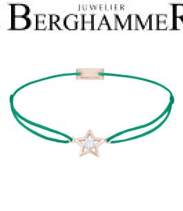 Filo Armband Textil Grasgrün Stern 925 Silber roségold vergoldet 21204197