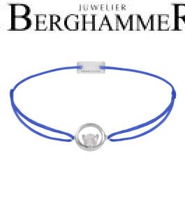 Filo Armband Textil Blitzblau Circle 925 Silber rhodiniert 21204314