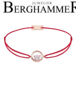 Filo Armband Textil Rot Circle 925 Silber roségold vergoldet 21204324