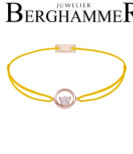 Filo Armband Textil Gelb Circle 925 Silber roségold vergoldet 21204329