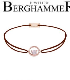 Filo Armband Textil Braun Circle 925 Silber roségold vergoldet 21204331