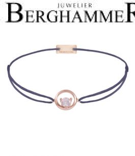 Filo Armband Textil Grau-Lila Circle 925 Silber roségold vergoldet 21204332