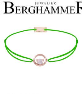 Filo Armband Textil Neon-Grün Circle 925 Silber roségold vergoldet 21204342