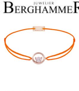 Filo Armband Textil Neon-Orange Circle 925 Silber roségold vergoldet 21204347