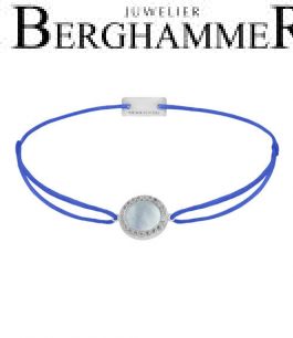 Filo Armband Textil Blitzblau Kreis Perlmutt 925 Silber rhodiniert 21204362