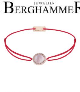 Filo Armband Textil Rot Kreis Perlmutt 925 Silber roségold vergoldet 21204372