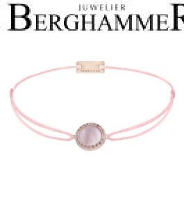 Filo Armband Textil Rosa Kreis Perlmutt 925 Silber roségold vergoldet 21204375