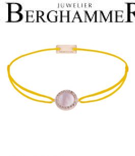 Filo Armband Textil Gelb Kreis Perlmutt 925 Silber roségold vergoldet 21204377