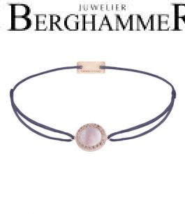 Filo Armband Textil Grau-Lila Kreis Perlmutt 925 Silber roségold vergoldet 21204380