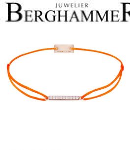 Filo Armband Textil Neon-Orange Line 925 Silber roségold vergoldet 21204539