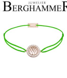 Filo Armband Textil Neon-Grün Shine 925 Silber roségold vergoldet 21204582