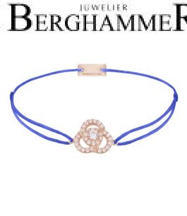 Filo Armband Textil Blitzblau Blume 925 Silber roségold vergoldet 21204626