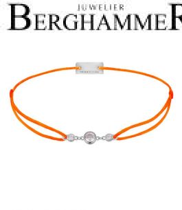 Filo Armband Textil Neon-Orange Fashion 925 Silber rhodiniert 21204709