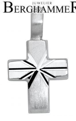 Anhänger 925 Silber Rhodiniert Kreuz SKE08