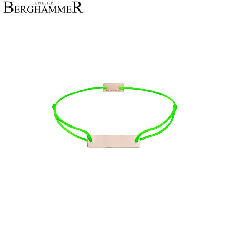 Filo Armband Textil Neon-Grün 925 Silber roségold vergoldet 21200084