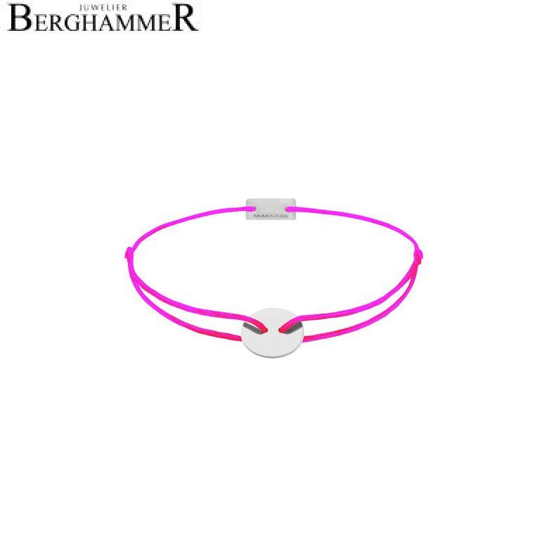 Filo Armband Textil Neon-Pink 925 Silber rhodiniert 21200108