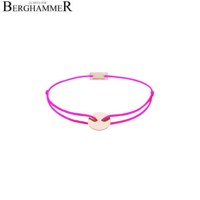 Filo Armband Textil Neon-Pink 925 Silber roségold vergoldet 21200111