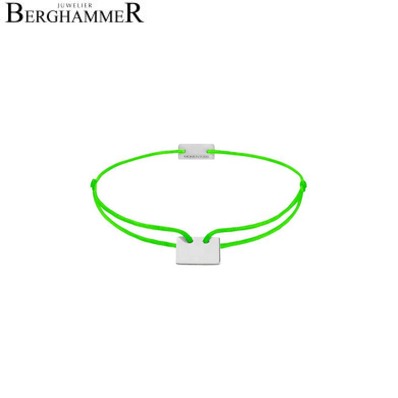 Filo Armband Textil Neon-Grün 925 Silber rhodiniert 21200115