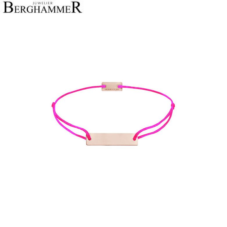 Filo Armband Textil Neon-Pink 925 Silber roségold vergoldet 21200129
