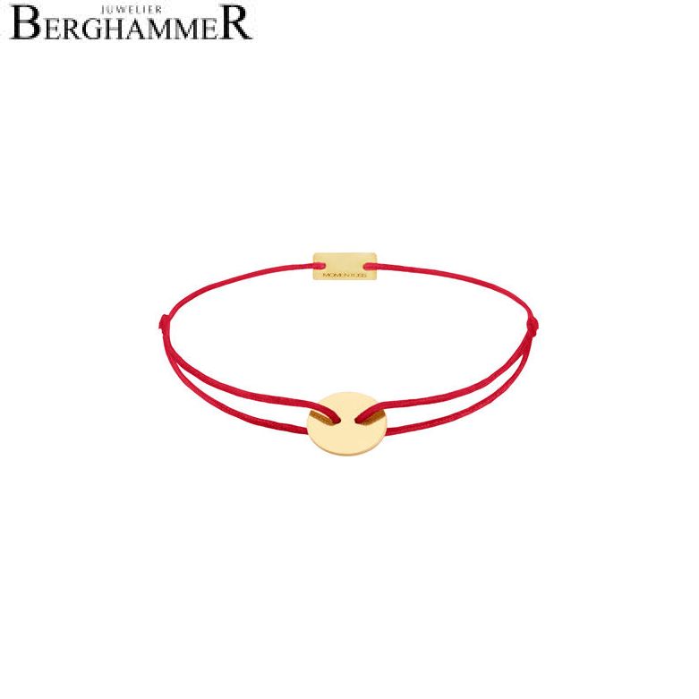 Filo Armband Textil Rot 925 Silber gelbgold vergoldet 21200131