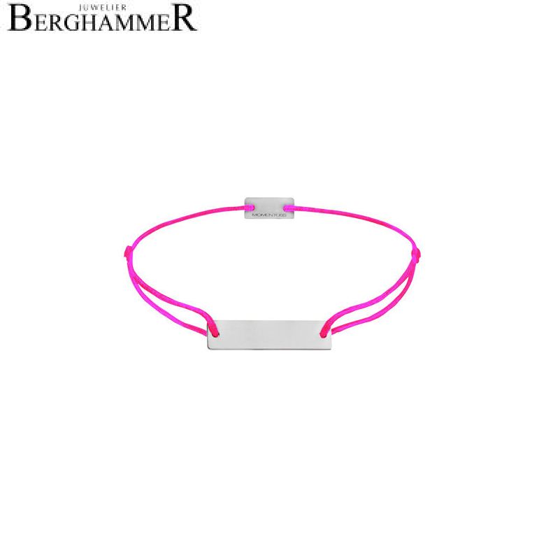 Filo Armband Textil Neon-Pink 925 Silber rhodiniert 21200147