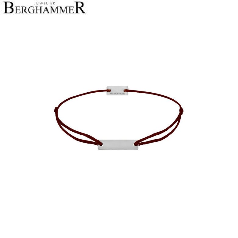 Filo Armband Textil Braun 925 Silber rhodiniert 21200163