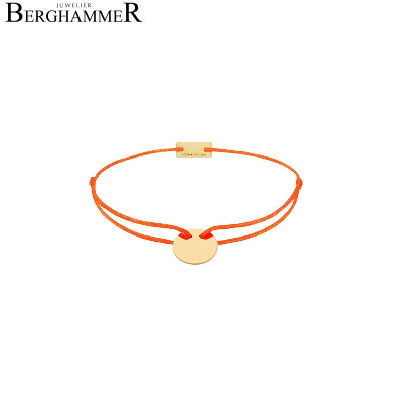 Filo Armband Textil Neon-Orange 925 Silber gelbgold vergoldet 21200246