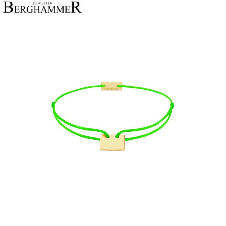 Filo Armband Textil Neon-Grün 925 Silber gelbgold vergoldet 21200281