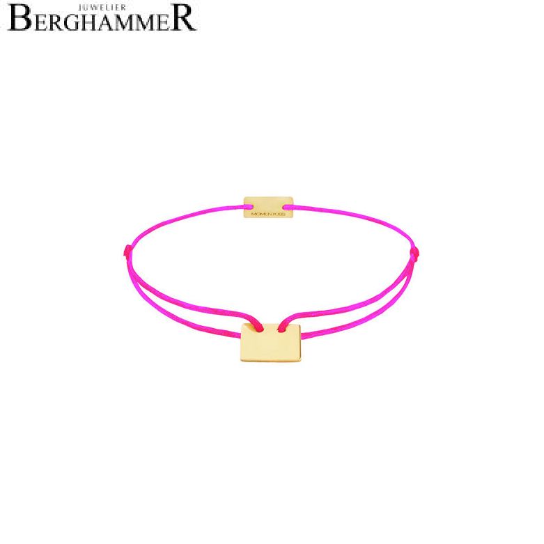 Filo Armband Textil Neon-Pink 925 Silber gelbgold vergoldet 21200283