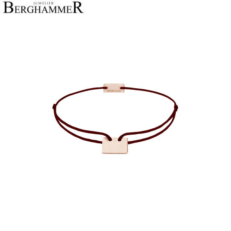 Filo Armband Textil Braun 925 Silber roségold vergoldet 21200290