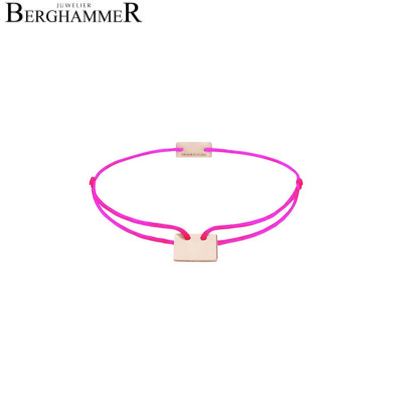 Filo Armband Textil Neon-Pink 925 Silber roségold vergoldet 21200303