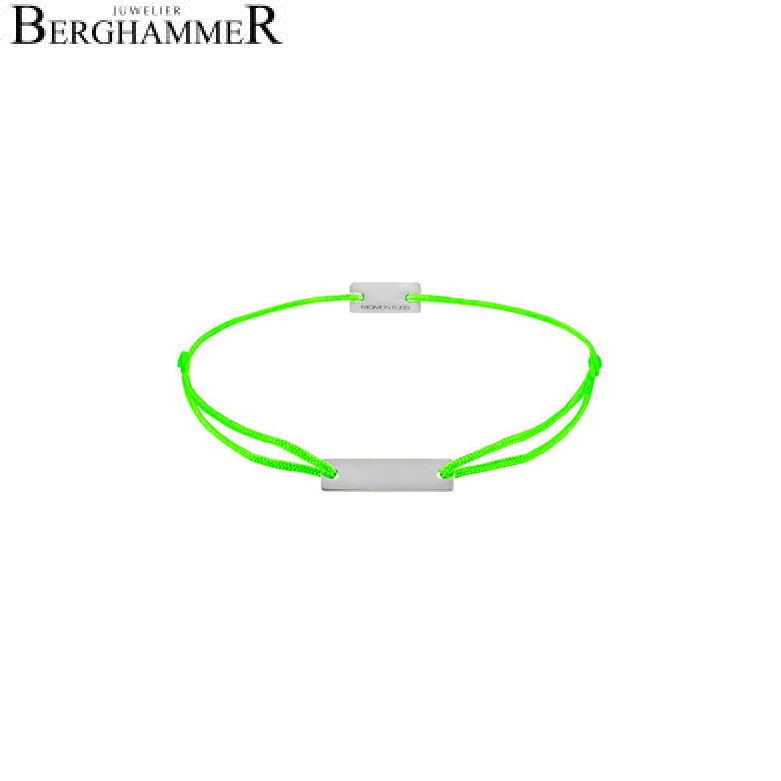 Filo Armband Textil Neon-Grün 925 Silber rhodiniert 21200310