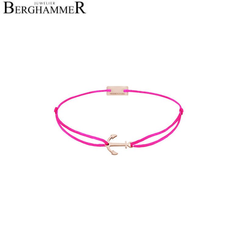 Filo Armband Textil Neon-Pink 925 Silber roségold vergoldet 21200622