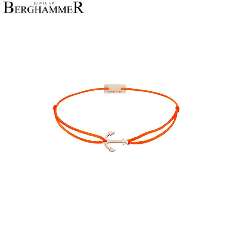 Filo Armband Textil Neon-Orange 925 Silber roségold vergoldet 21200623