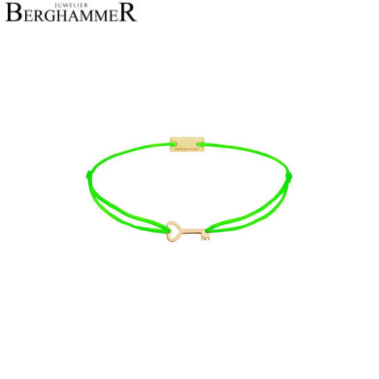 Filo Armband Textil Neon-Grün Schlüssel 925 Silber gelbgold vergoldet 21200753