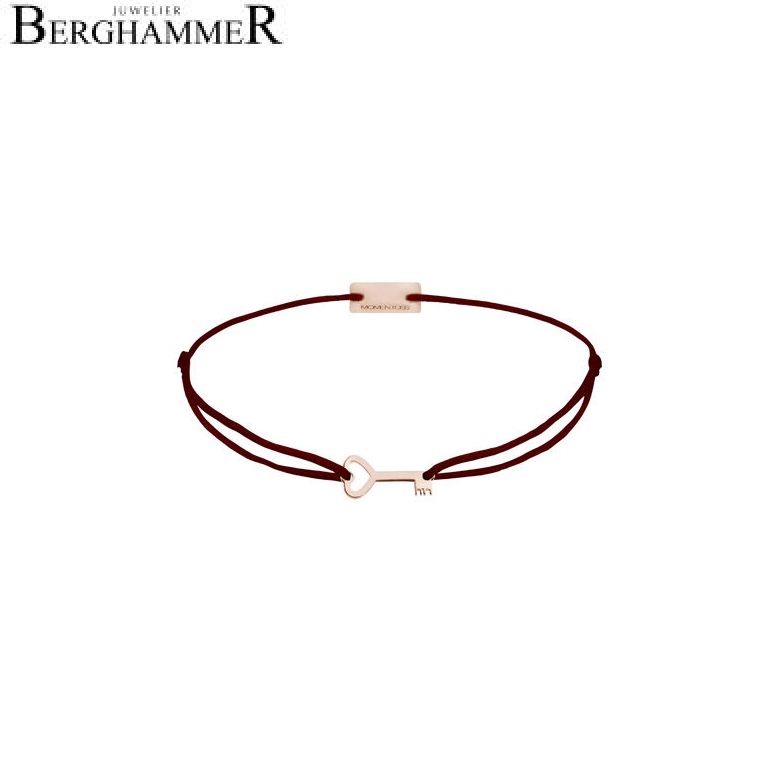 Filo Armband Textil Braun Schlüssel 925 Silber roségold vergoldet 21200770