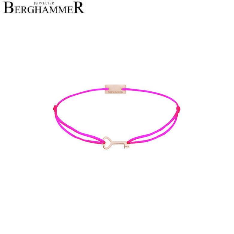 Filo Armband Textil Neon-Pink Schlüssel 925 Silber roségold vergoldet 21200784