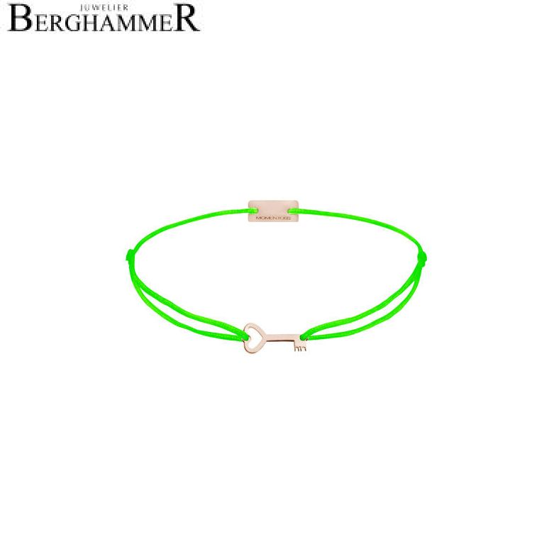 Filo Armband Textil Neon-Grün Schlüssel 925 Silber roségold vergoldet 21200788
