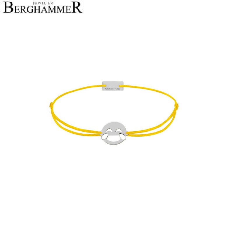 Filo Armband Textil Gelb Emoji One 1 925 Silber rhodiniert 21201214