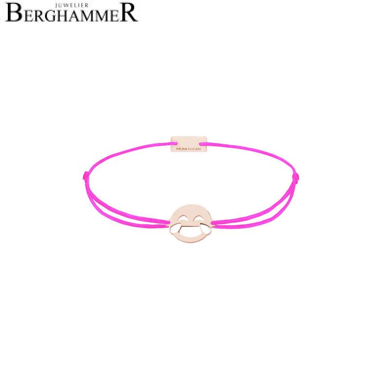 Filo Armband Textil Neon-Pink Emoji One 1 925 Silber roségold vergoldet 21201279